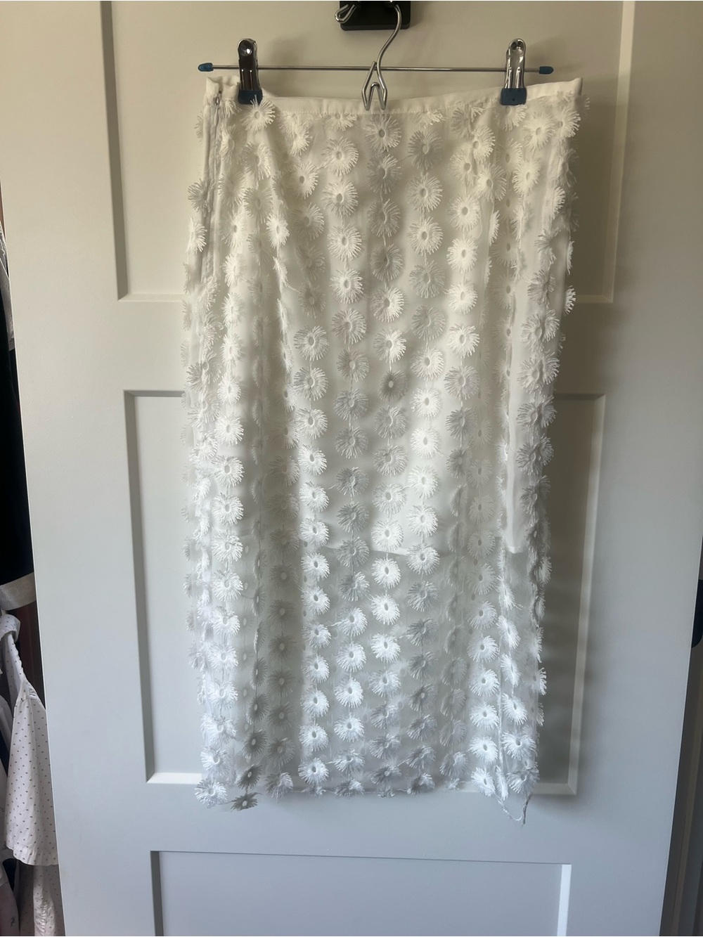 NWT Anthropologie 3D Texture Sheer Slip Midi Skirt - Picture 4 of 6